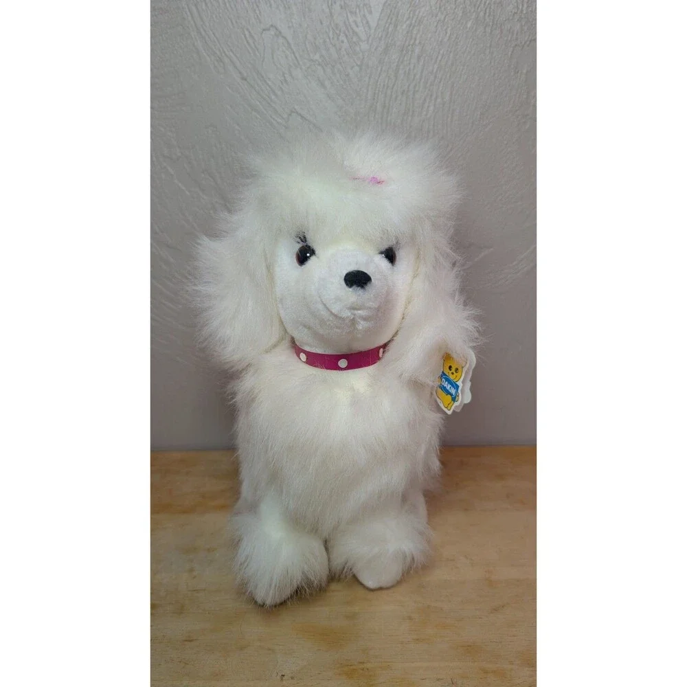 Dakin White Pink Bow Fi Fi Poodle Nature Babies Dog 11